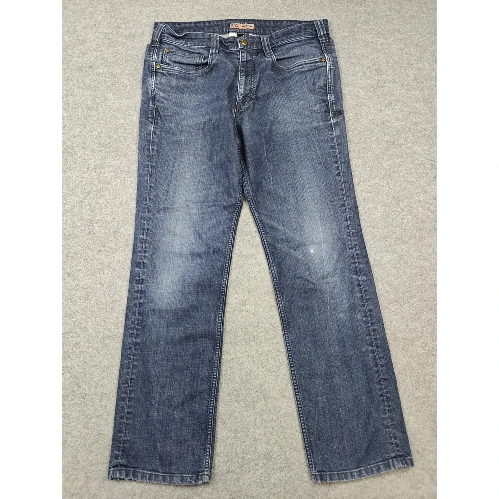 5.11 Tactical Jeans Mens 34x32 Blue Medium Wash Regular Straight Denim Pants